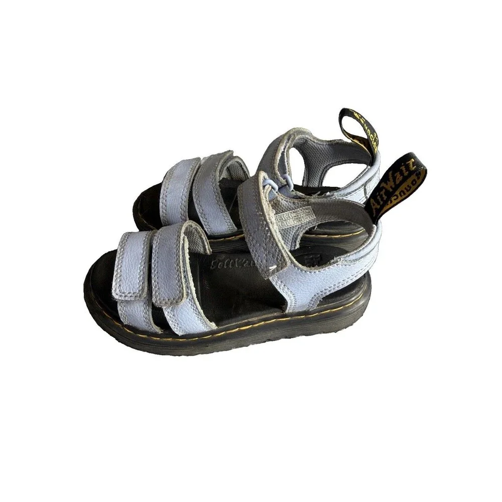Dr. Martens Air Wair Blue Leather Sandal Youth Size 13 US/ EU 31 Klaire J